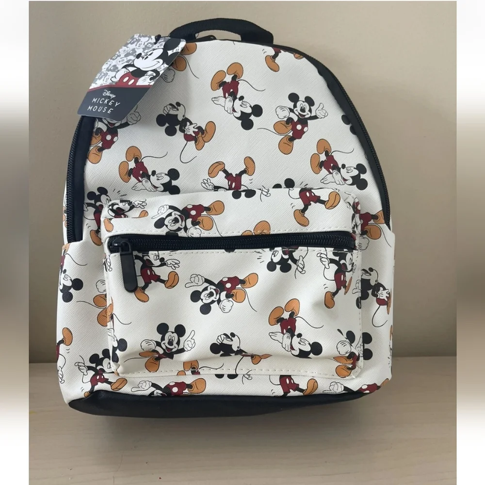 Bioworld Disney MINI Backpack Multi-Color MICKEY MOUSE Print White 11